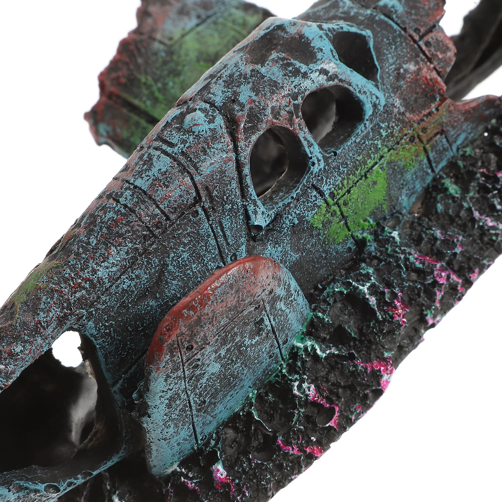 Stylish Aquarium Plane Unique Fish Tank Decor Long Lasting Artificial Reef Wrecks Safe Underwater naments Vivid Landscape Pet