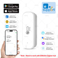EWelink Zigbee Temperature And Humidity Sensor Indoor Thermometer Detector Monitor Smart Home Works With Alexa Google Assistant