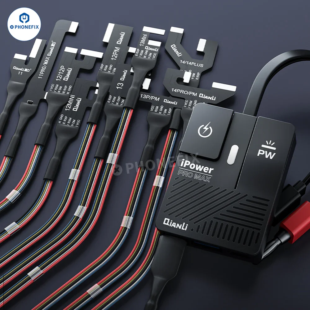 Qianli Phone Repair Cable 8th Generation iPower Pro Max DC Power Supply Cable Type-C USB Dual Interface for iPhone 6-16 Pro Max