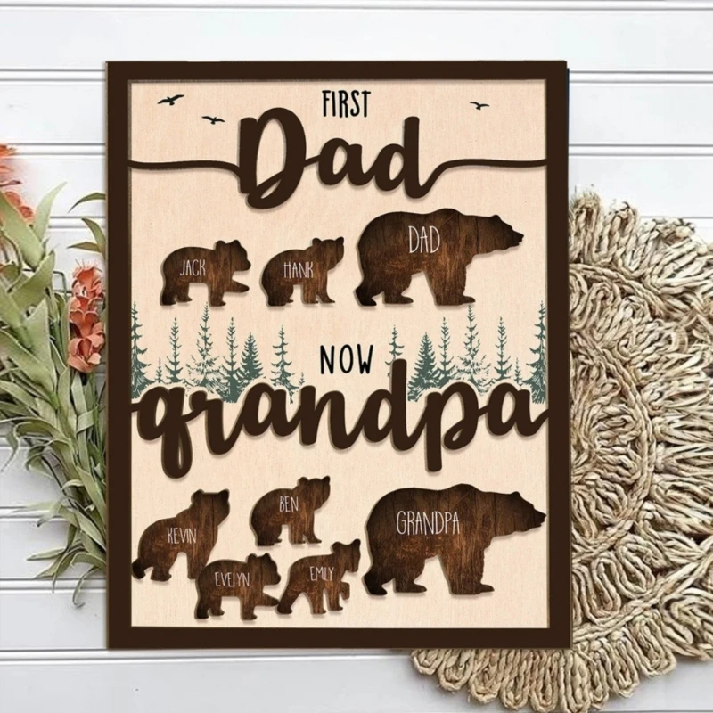  Engravable Wooden Surname Sign Nameplate Craft Project For Family Bonding 20X25Cm Fashion Home Decoration Gift Ideas