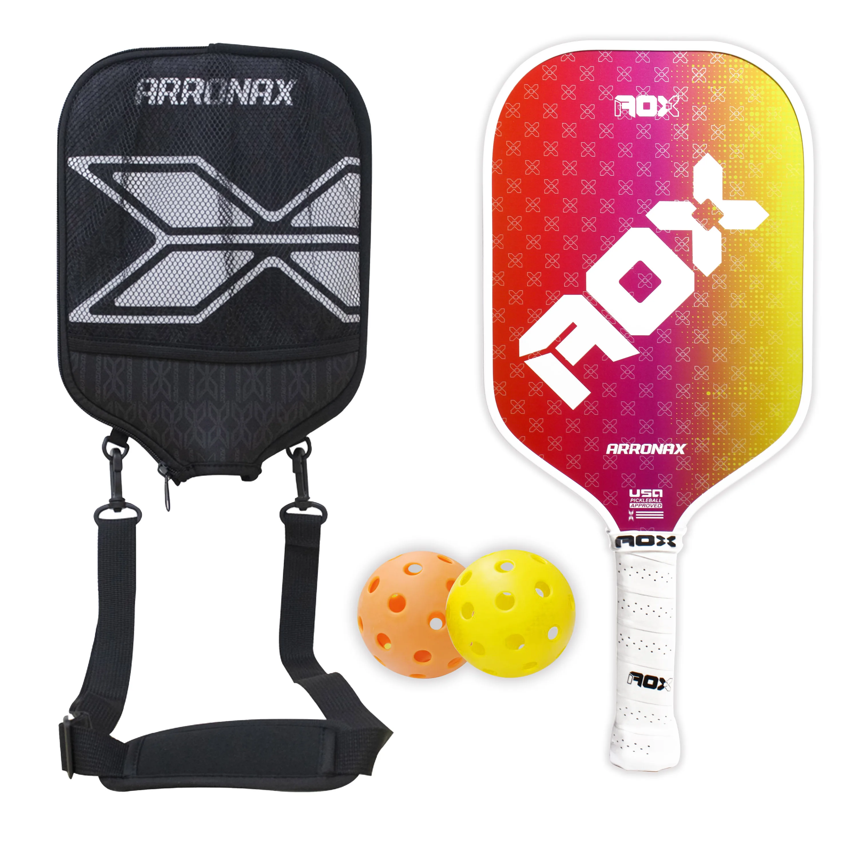 

ARRONAX Clearance Sale Pickleball Padel Tennis Racket Fiberglass Padel 13mm Cold Pres Rackets For Beginners