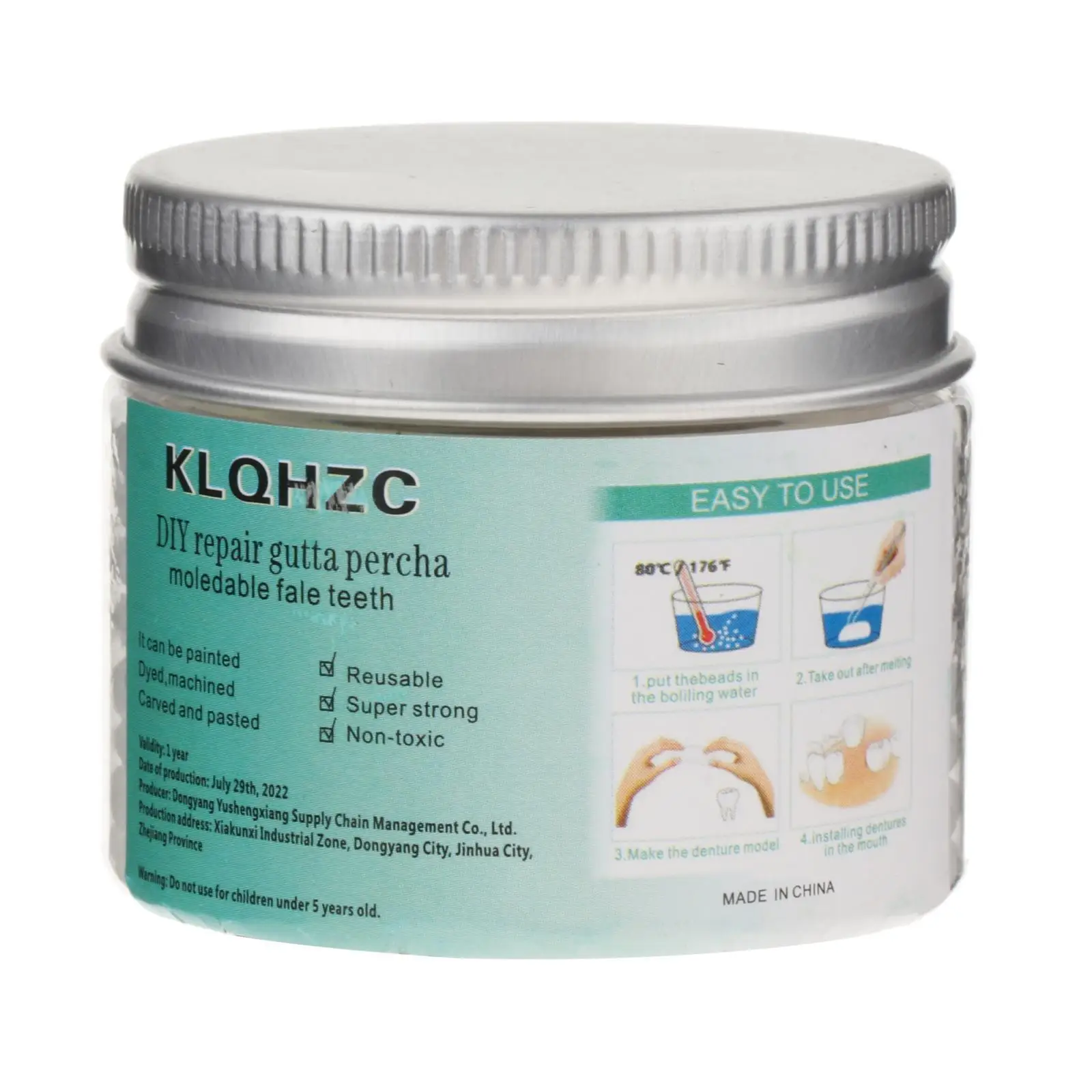 Thermal Fitting Granule Repair Kit Easy to Shape Temporary Filling Material for Cosmetic Gaps Halloween Masquerade