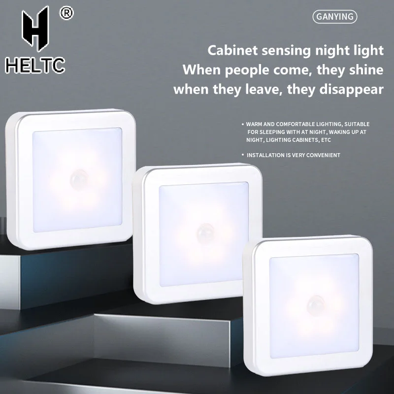 

Motion Controlled Human Body Sensor LED Night Light Smart Battery Operated For Baby Room Hallway Pathway Home Light