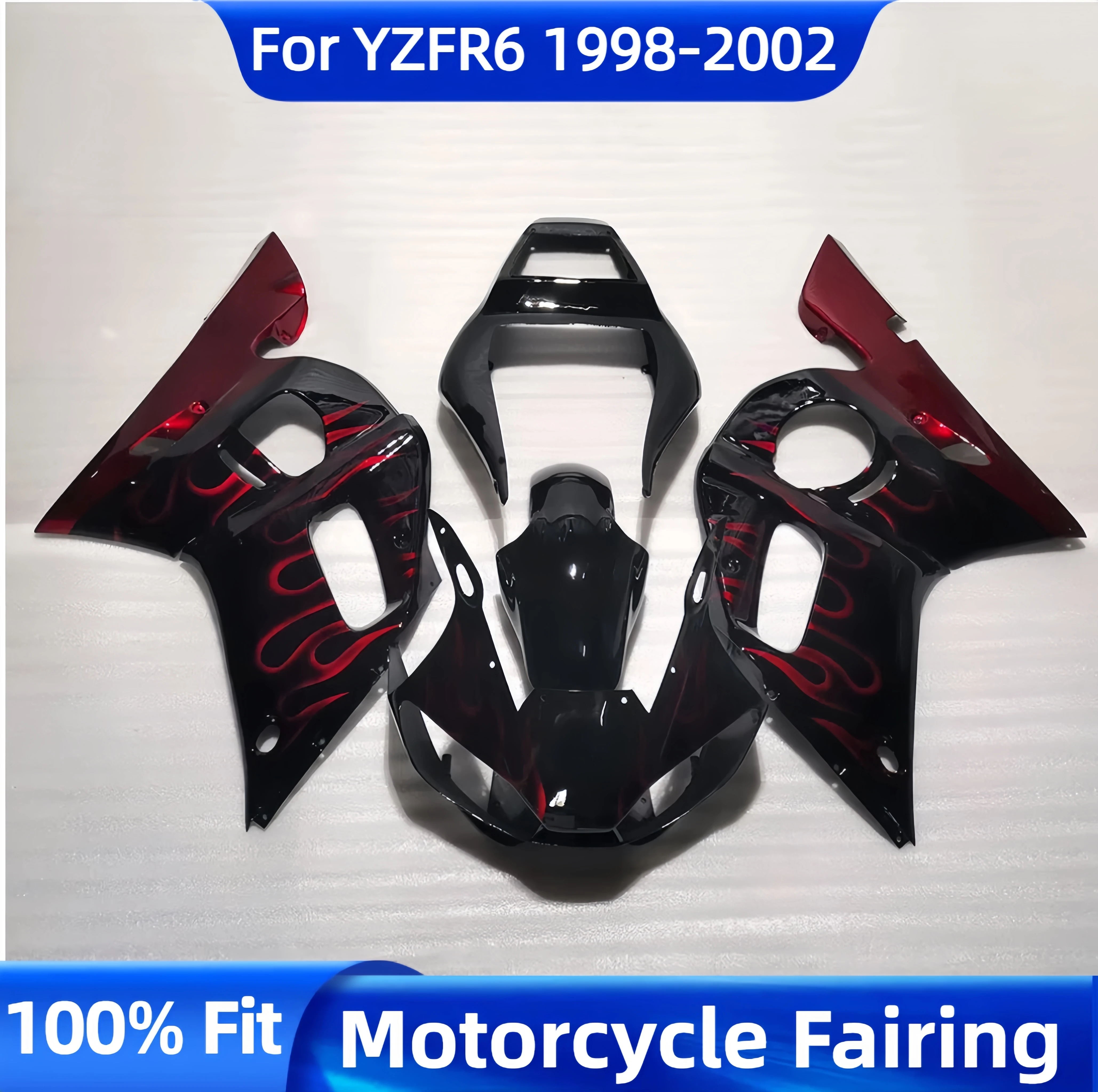 

Обтекатели YZF R6 1998 1999 2000-2002 для Yamaha YZF-R6 98 99 00 01 02 ZXMT, комплект обтекателей для мотоциклов