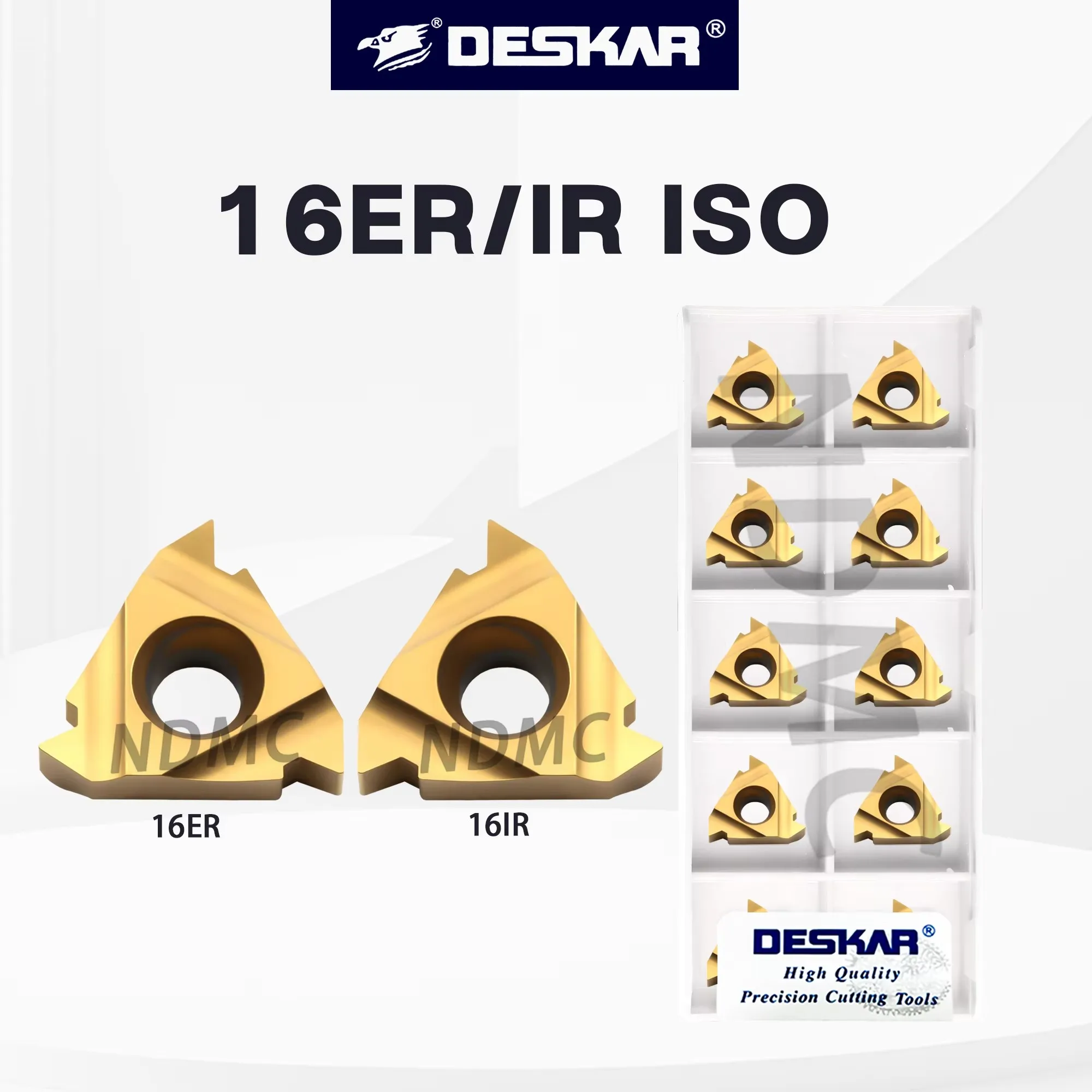 

16ER/IR Series DESKAR 16ER/IR 0.5/1.0/2.0/3.0ISO LDC Numerical Control Lathe Internal And External Thread Insert For Steel Parts
