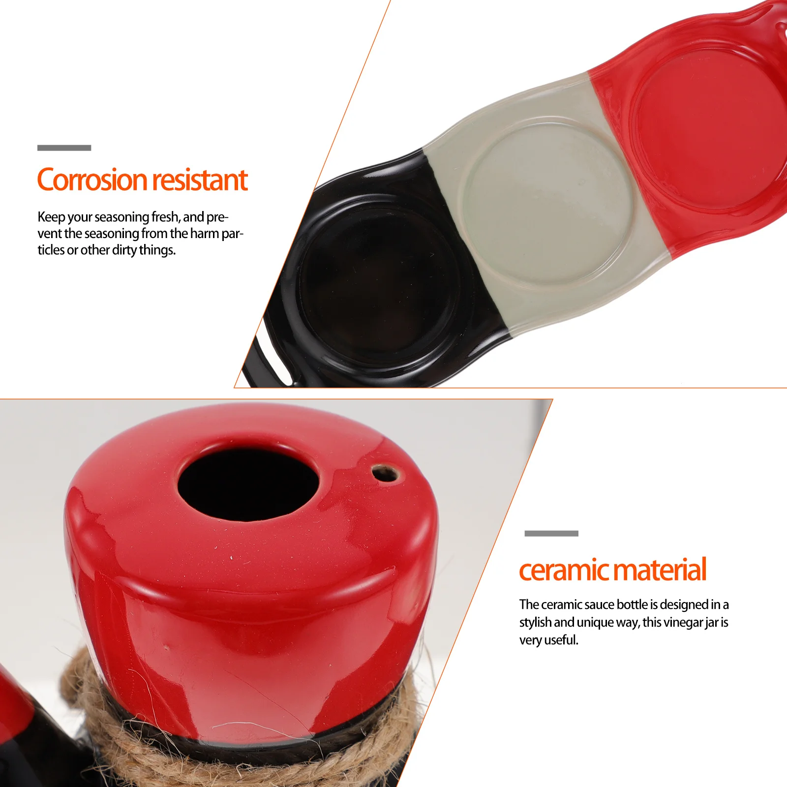 

1Set Ceramic Vinegar Dispenser Soy Sauce Bottle Japanese Style Cork Lid Kitchen Seasoning Jar Container Sauce Dispenser