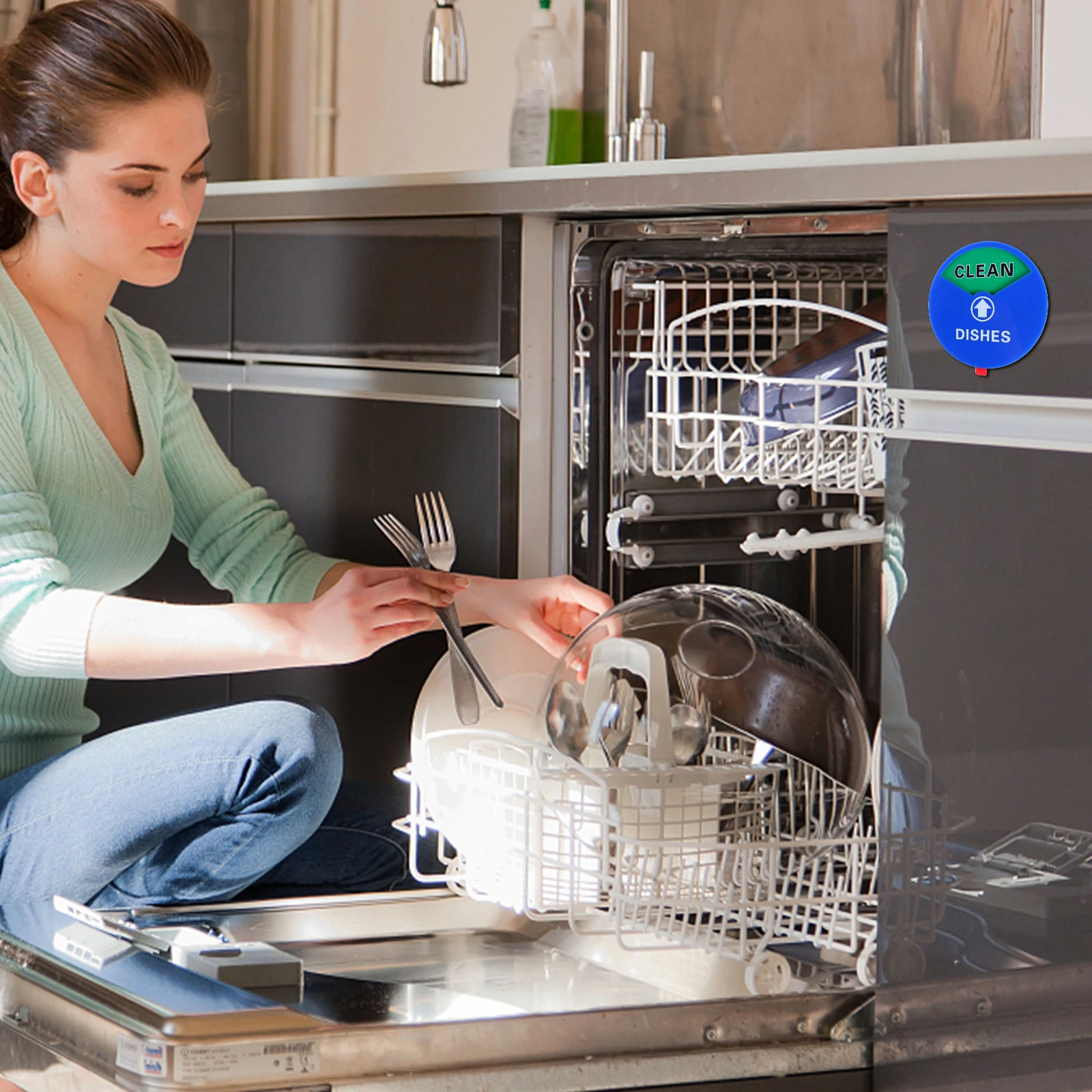 

Dishwasher Sign Equipment Status Indicator Magnet Accessory Acrylic Clean Dirty