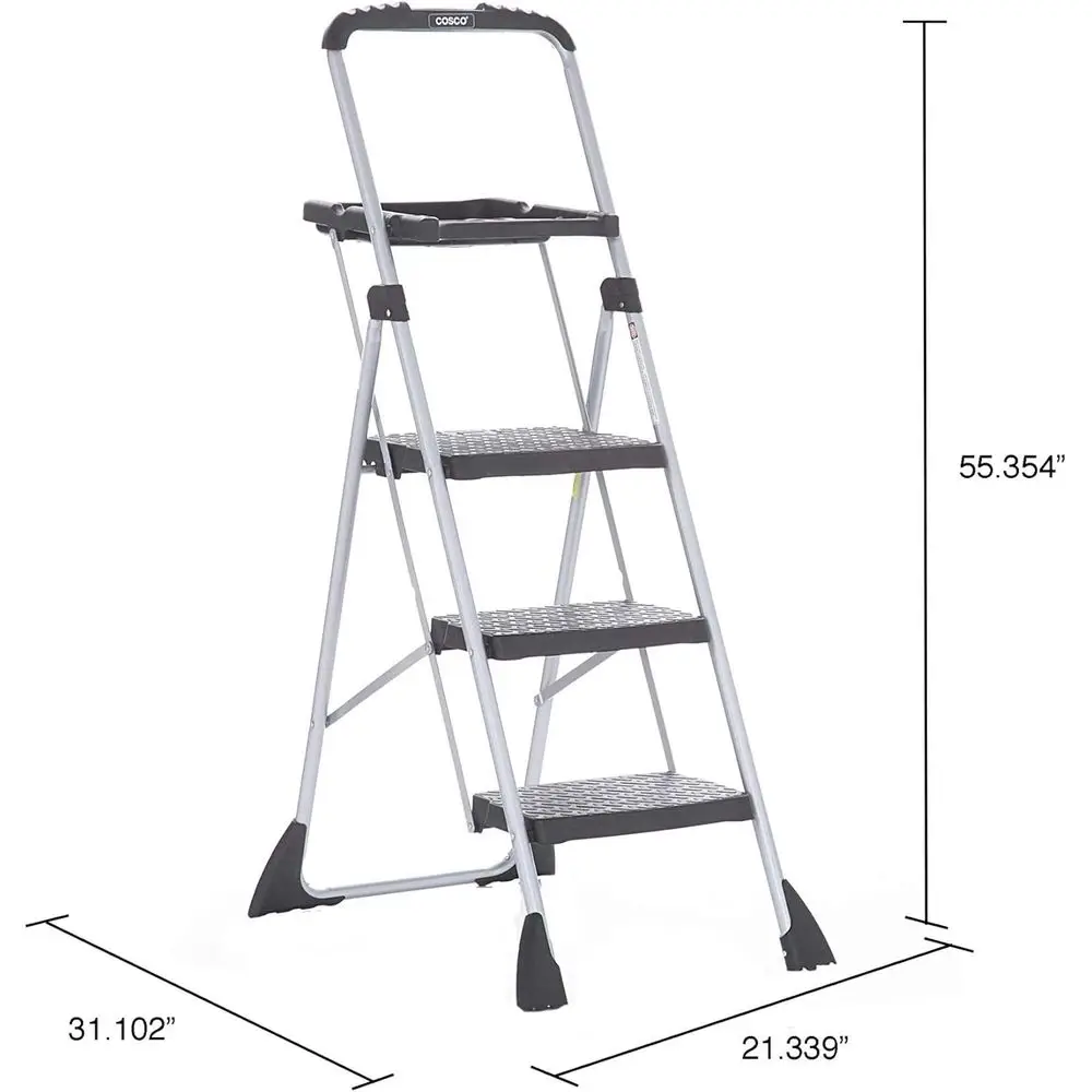 Steel Work Platform, One-Hand Lock, Project Trays, Stable & Secure, 225 lbs, 10 Year ANSI Rated