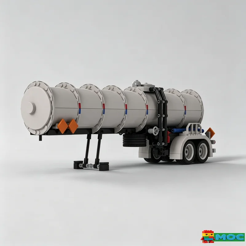 533 Parts Oil Tanker Trailer Truck Model Creative MOC Building Blocks Set DIY Assembly Educational Toy For funs Birthday Gifts