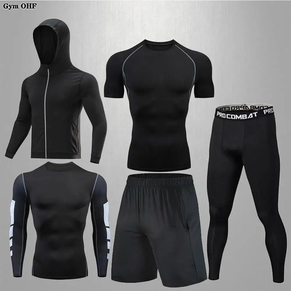 Boxing Set Compression Jersey Pants Men Rashguard Jiu Jitsu Bjj Kickboxing T-shirt Muay Thai MMA Fightwear Fitness Sport Set