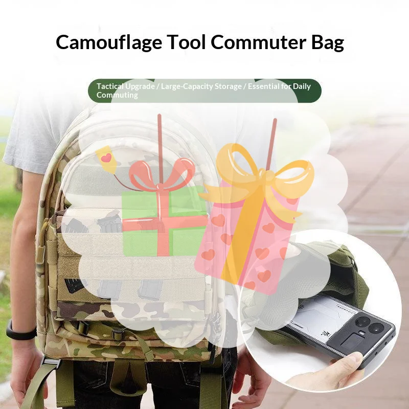 600D Tactical Molle Pouch EDC Tool Waist Bag Compact Utility Bag Outdoor Attachment Pack For Camping Hiking Daily Carry
