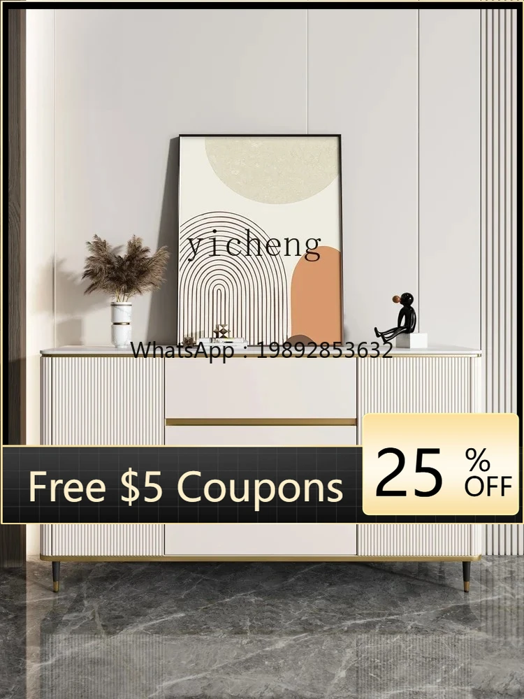 

AA Slate Sideboard Cabinet Light Luxury Modern Minimalist Solid Wood Decorative Side Cabinet Storage Cabinet