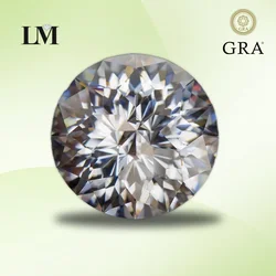 Moissanite Stone Round Shape Special Emperor Cutting D Color Gemstone Charms Beads Jewel Making Material With GRA Certificate