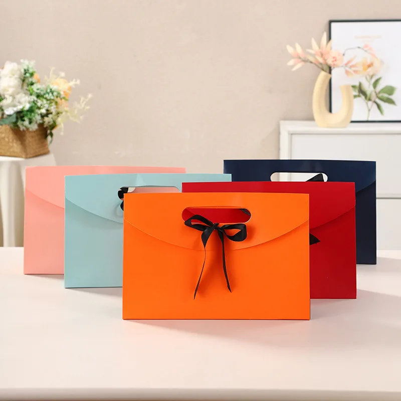 

10/20pcs Envelope Gift Paper Box Large Packaging Bowknot High-grade Underwear Scarf Gift Box For Party Supplies