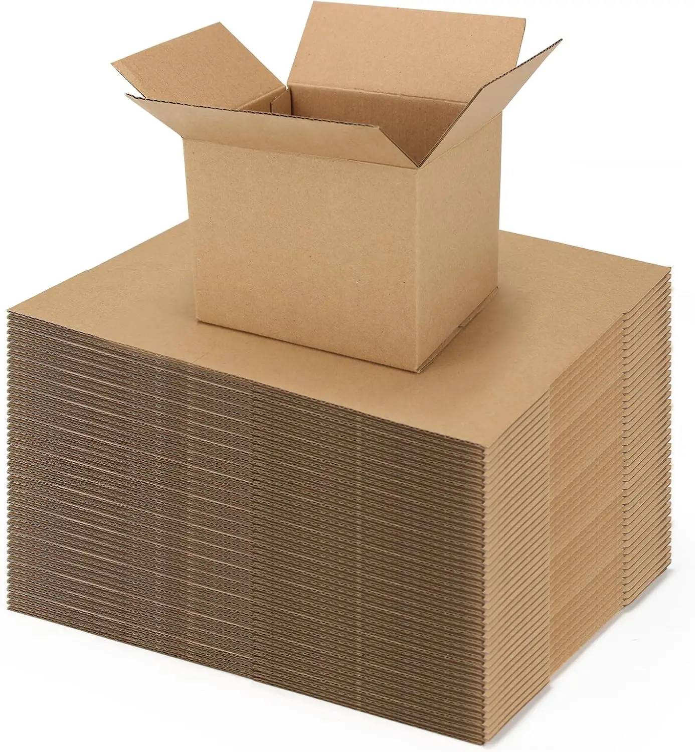 

5x4x4 Inch Corrugated Cardboard Small Packing Boxes, Kraft Moving Mailers, Pack of 40