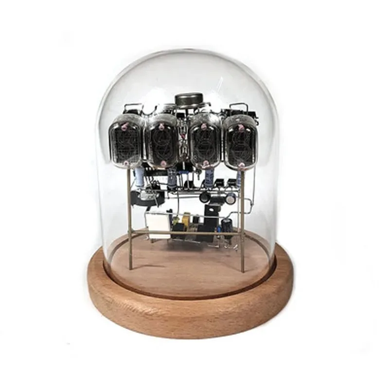 IN12 Punk Stand Desktop Decoration Handmade Gift Glow Tube Clock incandescent tube watch remote control circuit teaching glasses