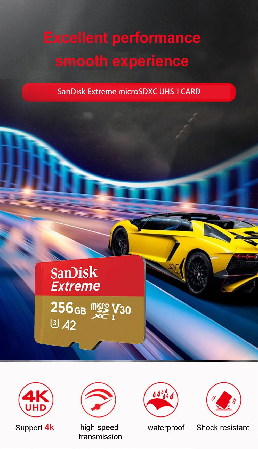 SanDisk High Endurance MicroSD 32GB 64GB 128GB 256GB Karte Überwachungskamera Speicherkarte High Endurance 4K Videokarte für DVR – Detail 1