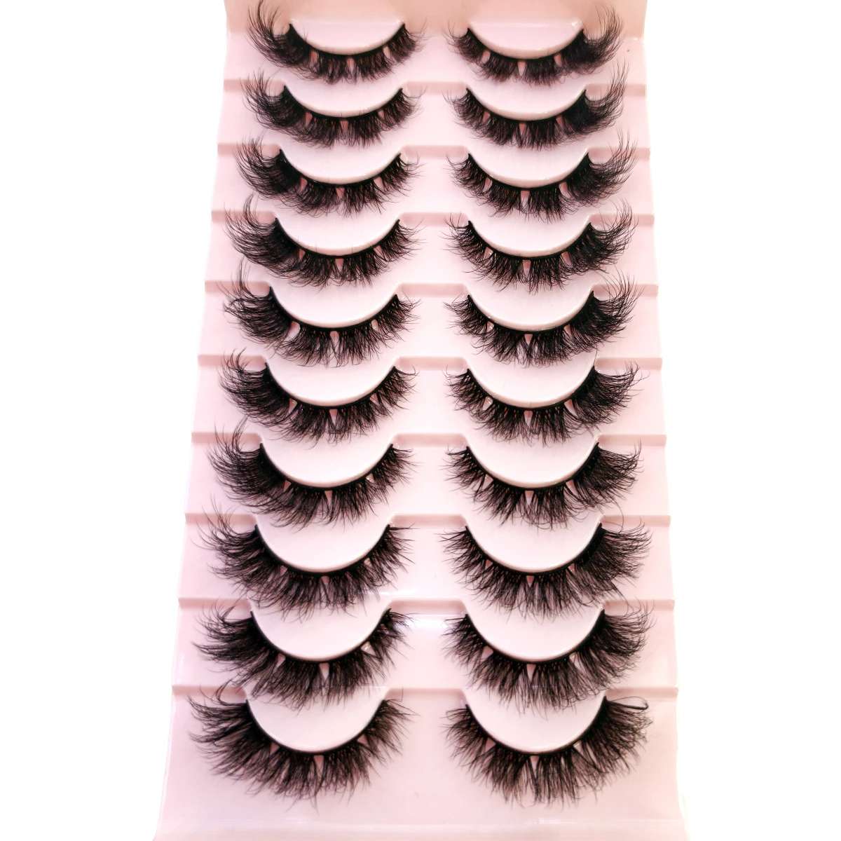10 Paar Mix-Wimpern aus Nerz, flauschig, dramatisch, falsche Wimpern, natürlich, lang, künstlicher Nerz, dünne, künstliche Wimpern, sieht aus wie Verlängerung XH01 – Detail 6