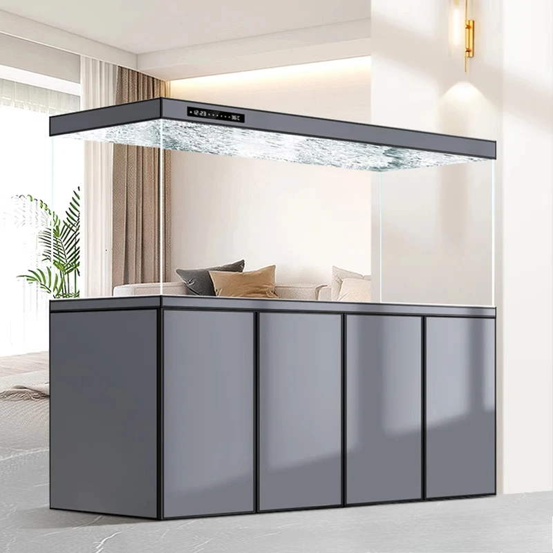 

Floor Modern Aquarium Ornamental Fish Decoration Fish Tanks Accent Aquarium Luxury Living Room Home Furniture Acquario Lsyg