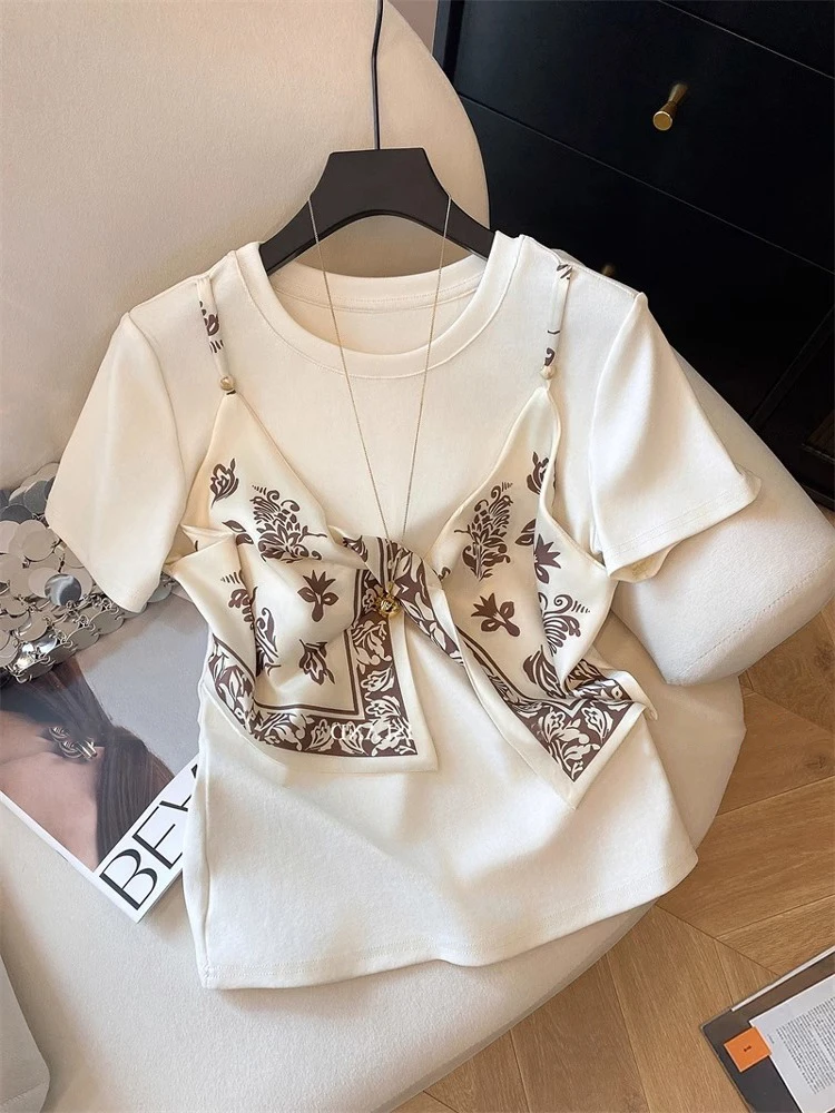 

Ele Шелковый шарф ort Sve Футболка ex Summer Cact Faion Sli Универсальная женская повседневная удобная дышащая футболка