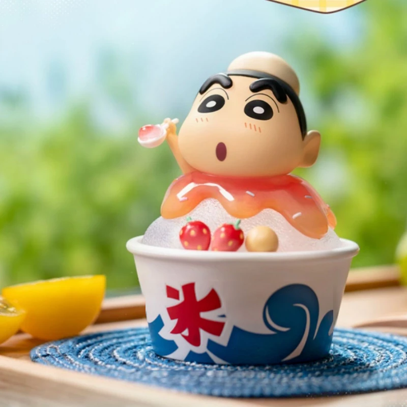 

New Miniso Crayon Shin-Chan Dessert Series Blind Box Action Figures Handmade Anime Cute Doll Pvc Toys Surprise Box Gift Ornament
