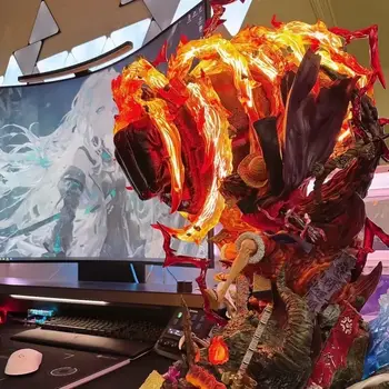 熱門海賊王GK動漫手辦路飛帶LED燈玩具三檔紅岩PVC雕像收藏模型擺飾生日禮物 12 最佳銷售 Funko 魯夫 - №9