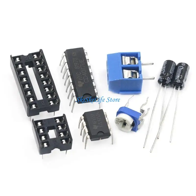 

E65E Beginner Friendly LED Water Flowing Light Circuit Board Soldering Practice Soldering Project For STEM Education