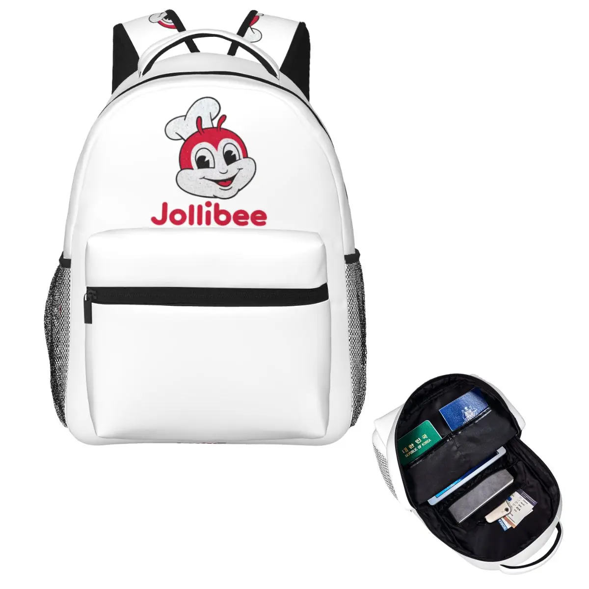 

Jollibee Burger Restaurant Mascot Backpack Hot Sale Daypack Large Capacity Kids BookBag School Bag Shoulder Bags for Men Women