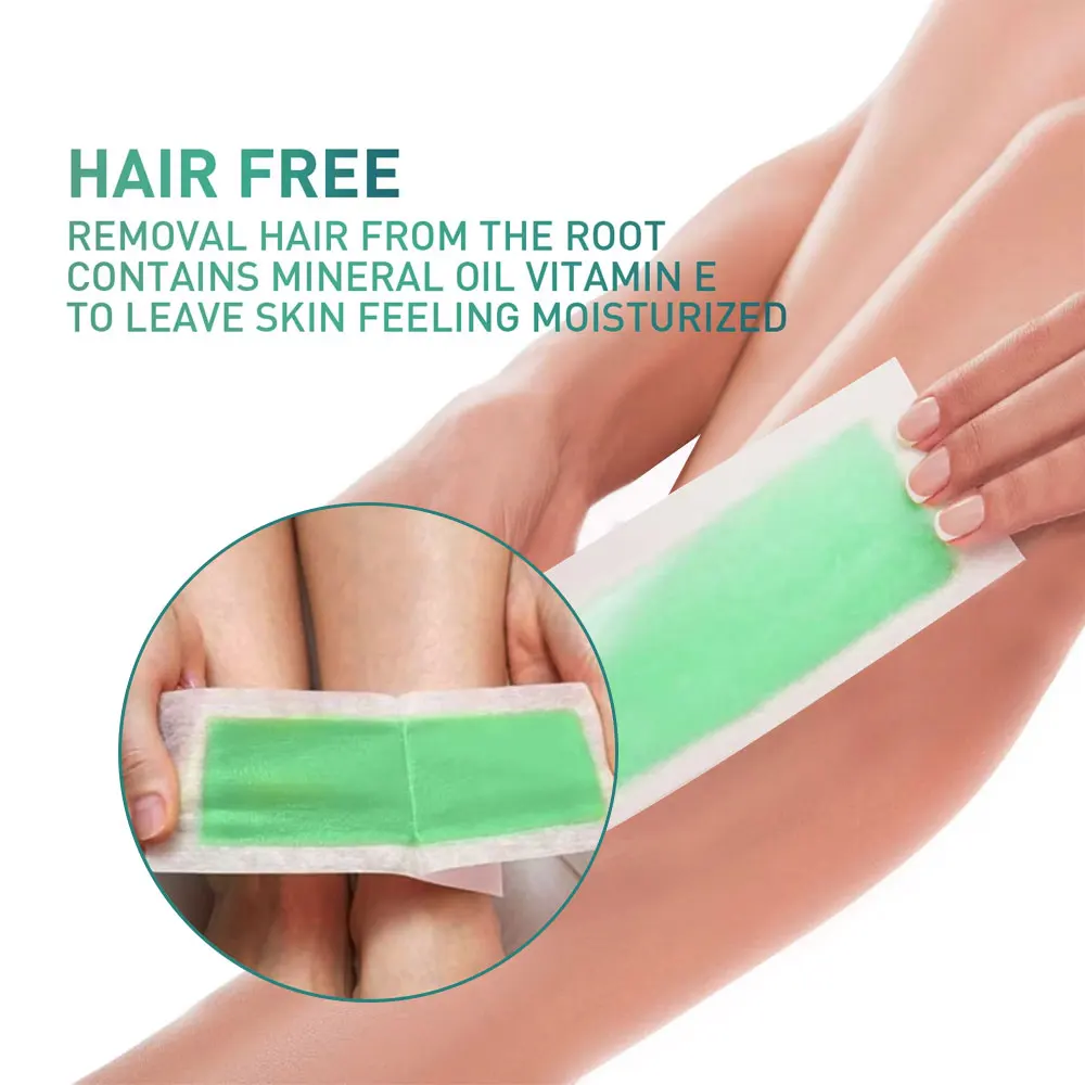 10/20/50/100Pcs Depilatory Wax Strips Hair Removal Wax Paper Cold Wax Strips Paper For Face Neck Arm Leg Body Beauty Tools - view 2