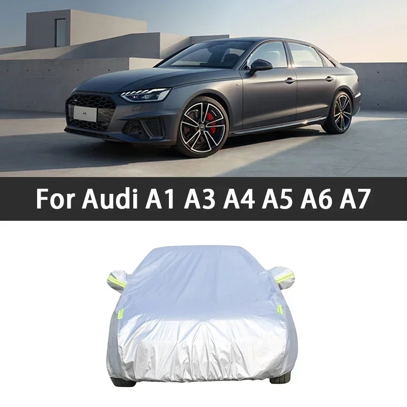 Car Cover Waterproof Dustproof UV Protective Exterior Snow Protection Covers For Audi A1 A3 A4 A5 A6 A7 Car Accessories