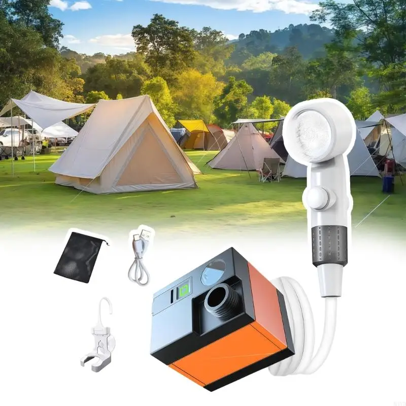 

USB Rechargeable Outdoor Shower Waterproof Pvc ​Large Capacity Water Shower for Camping Car Washing and Pet M4YD