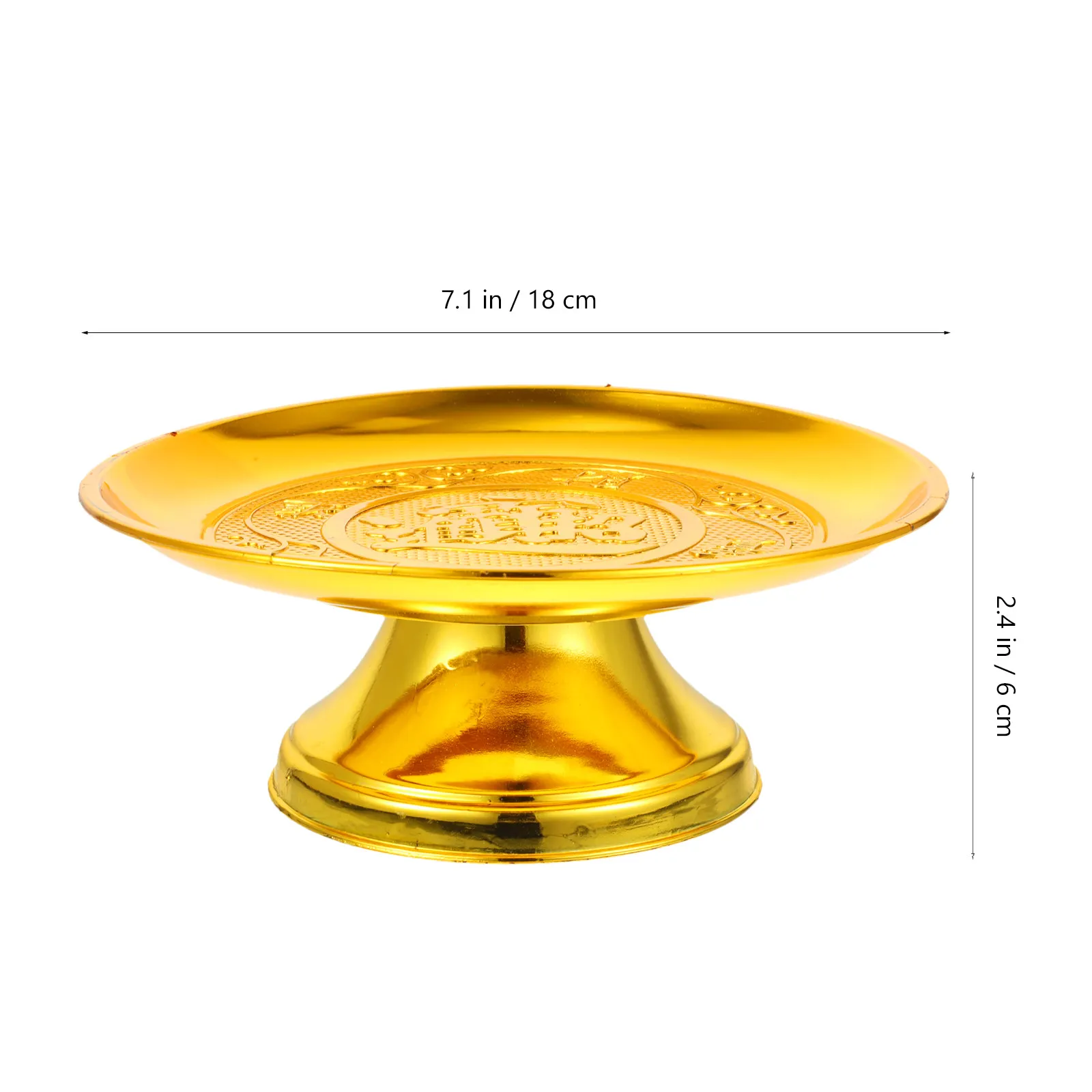 2Pcs Lotus Offering Plate Vintage Buddhist Offering Tray Temple Fruit Container Smooth Surface Easy Clean Worship Dish