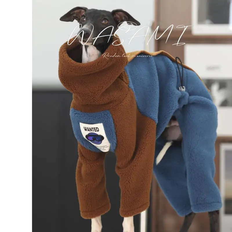 

Luxury Winter Polar Fleece Turtleneck Whippet Onesie Fashion Italian Greyhound Dog Clothes Small and Medium Dog Coat