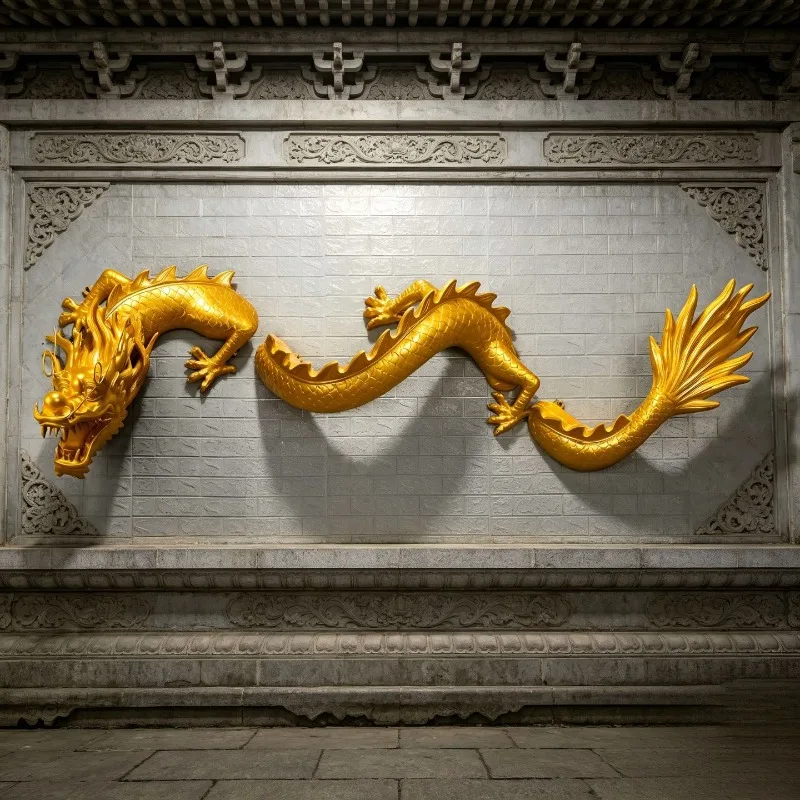 Large-scale winding through the  Chinese dragon  hanging wall decoration 3D sculpture model bar club farmdecoratio