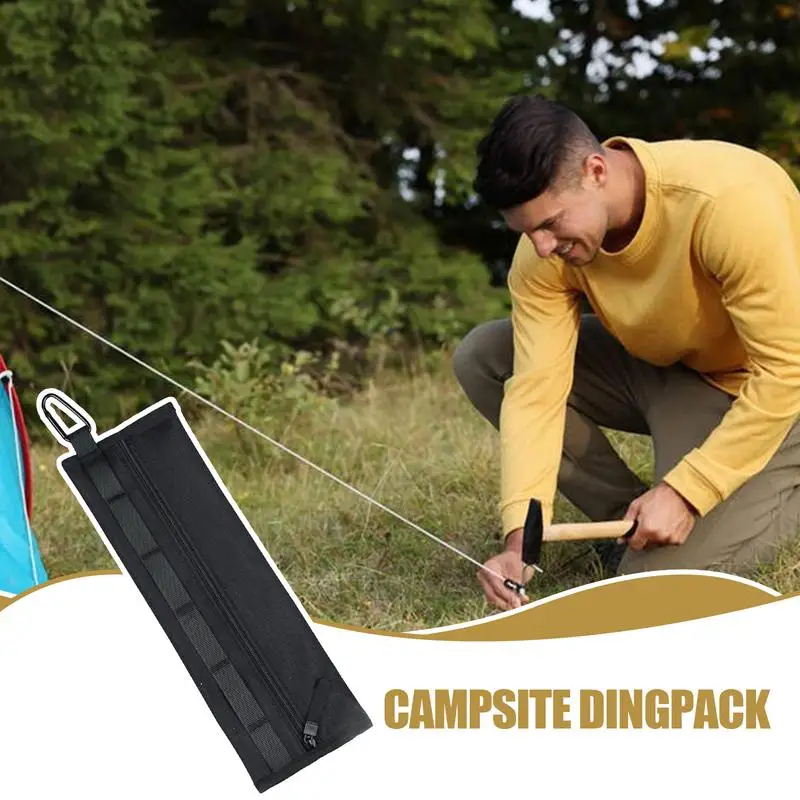 Tent Peg Bag Waterproof Pocket Camp Accessories Storage Peg Bag Waterproof Pocket Heavy Duty Oxford Camping Tent Stakes Sleeve