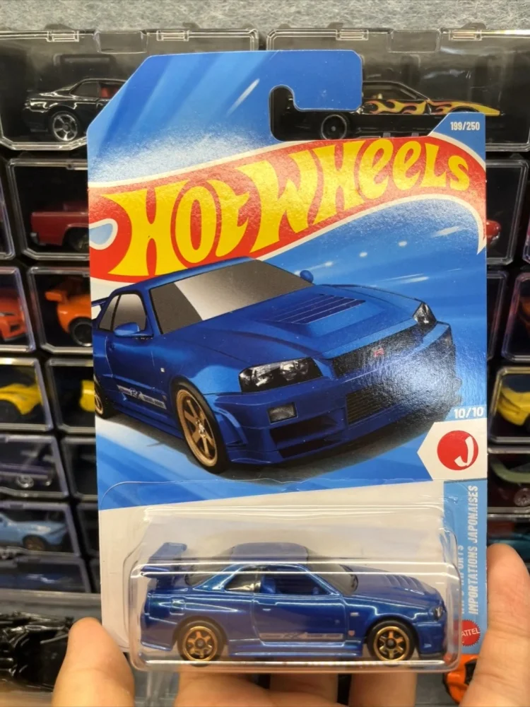 New 2026k Car Hot Wheels Nissan Skyline Gtr R34 1/64 Alloy Die-Casting Models Collection Hobby Vehicle Fans Toy Fast Shipping