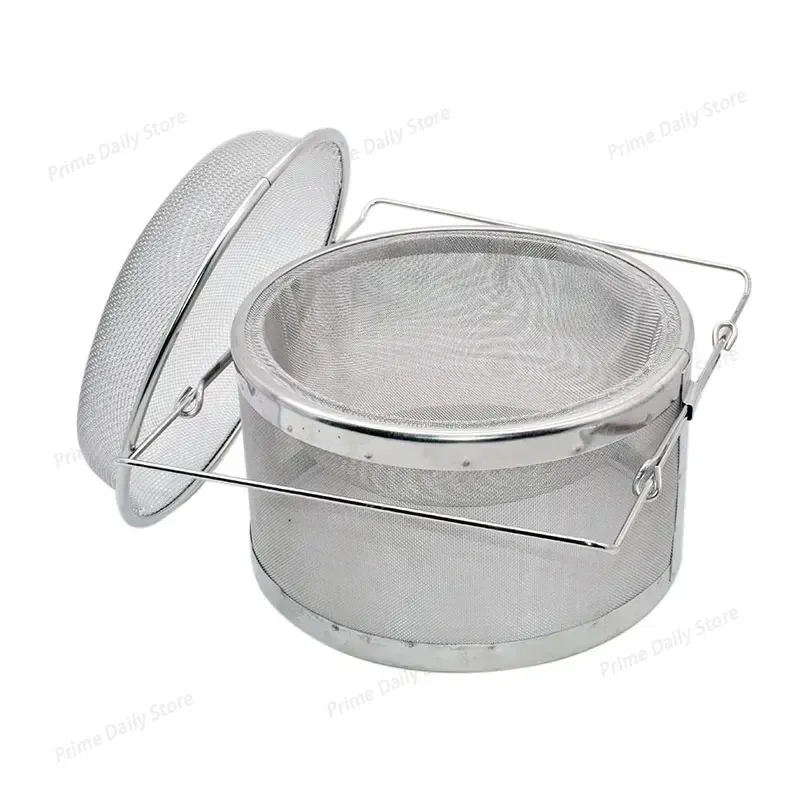 Honey Double‑Layer Stainless Steel Filter Screen, Enlarged double‑Layer Full‑Flow Filter for Beekeeping, 304 stainless steel