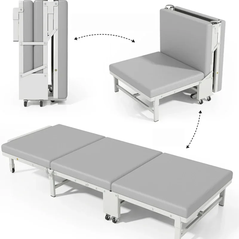 Household 220v Folding Bed, Office Lunch Bed Household Single Simple March Bed, Noon Sleep God Tool, Convenient Bed