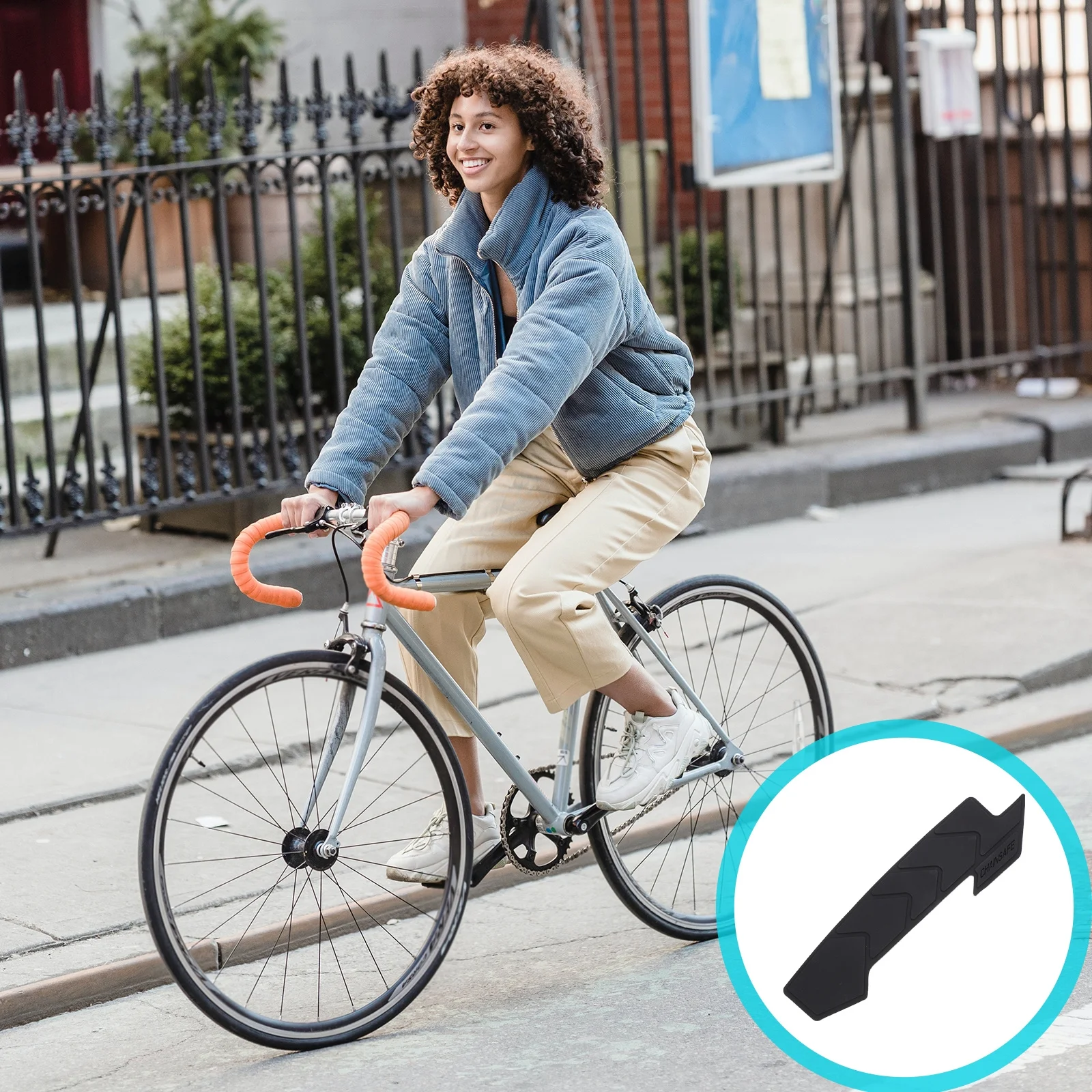 

1Pcs Bike Chain Guard Silicone Protector Durable Cycling Pad Frame Protector for Mountain Road Foldable Bikes