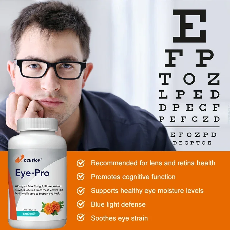 Eye Vitamins - Contains Lutein, Zeaxanthin and Chrysanthemum Extract - Reduces Eye Fatigue, Dry Eyes and Improves Vision Health