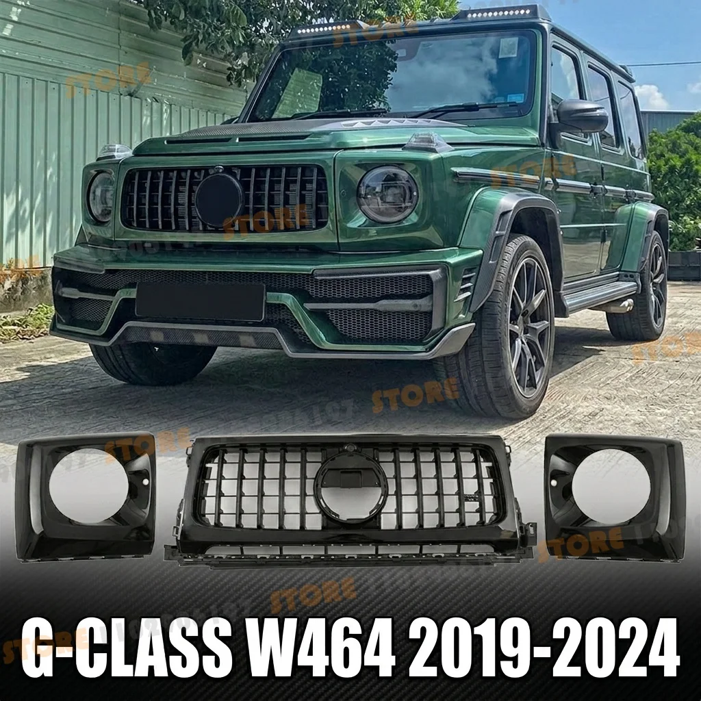 for W464 G-Class 2019-2024 Mercedes Benz G350 G400 G500 G550 G63 GT Front Bumper Grille Hood Grill