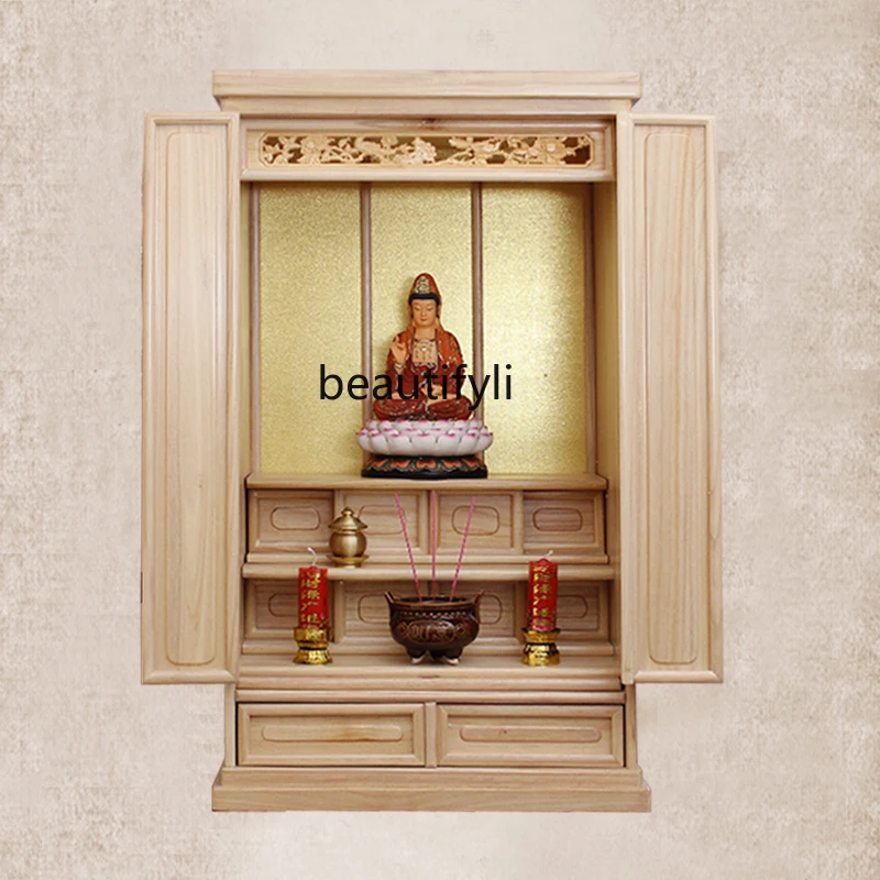 

Solid Wood Buddha Niche Clothes Closet with Cabinet Altar Buddha Cabinet Wall Cupboard