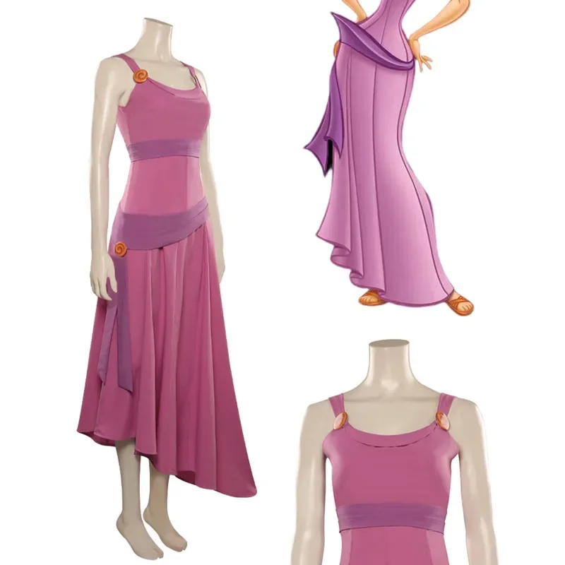 Film Megara Costume Cosplay abito cerimoniale cintura abiti Halloween Carnival Suit regali per donne adulte ragazze gioco di ruolo