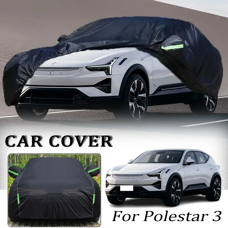 For Polestar 3 Car Covers Outdoor Waterproof Dustproof Sun Rain Snow Protection Thick Oxford Cloth Full Car Accessories