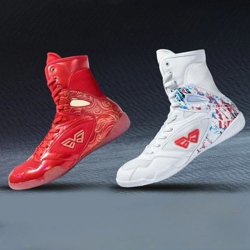 

Professional Men Women Wrestling Boots White Red Boxing Shoes for Unisex High Quality Boxing Sport Shoe Boy Wrestling Shoes