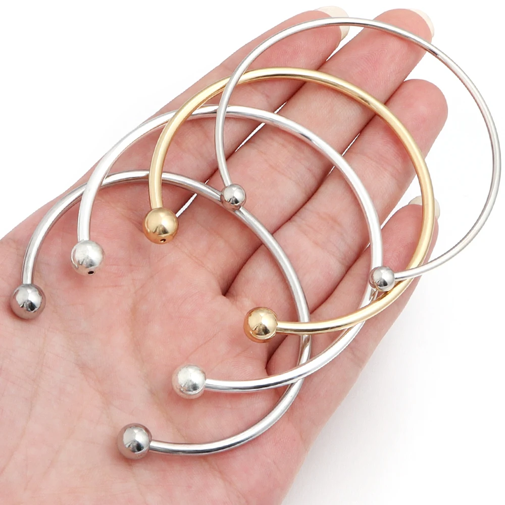 Louleur Adjustable Cuff Open Bangle Bracelet Metal Wire Bracelet Base Setting For Women Girls DIY Jewelry Making Accessories