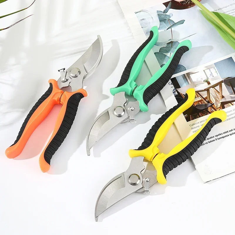 

BIESUO Pruner Garden Scissors Professional Sharp Bypass Pruning Shears Tree Trimmers Secateurs Hand Clippers For Garden Beak