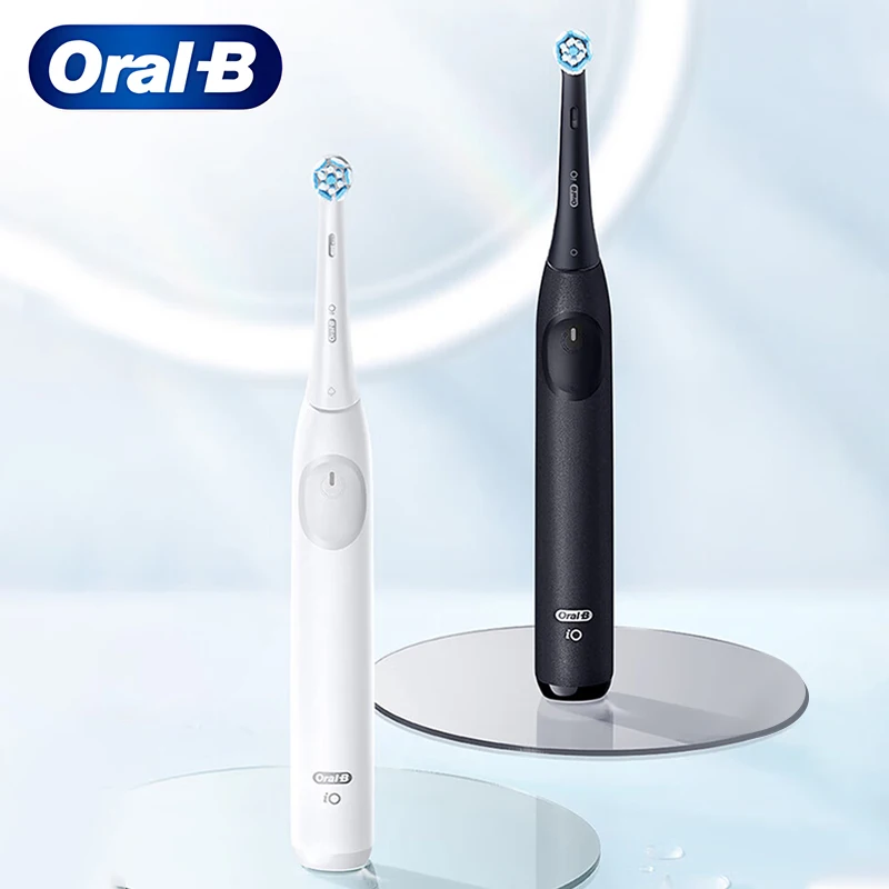 Oral B iO2 Electric Toothbrush Rechargeable Tooth Brush Visible Pressure Sensor 2Min Timer 3 Modes Sensitive Gentle Daily Clean