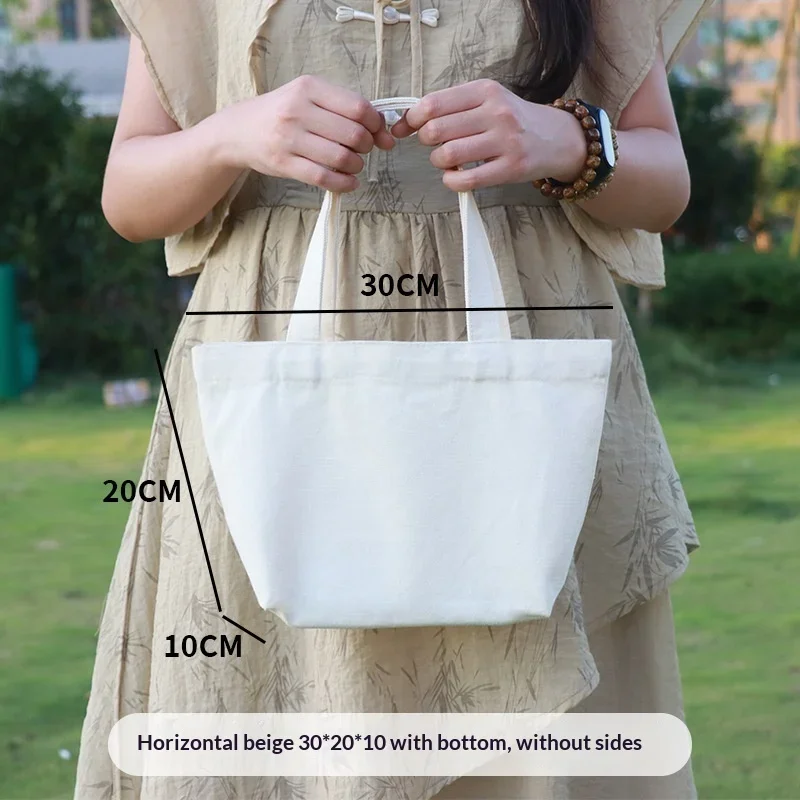 Eco-Friendly Cotton Canvas Tote Bag Student Hand Bag for School Protection