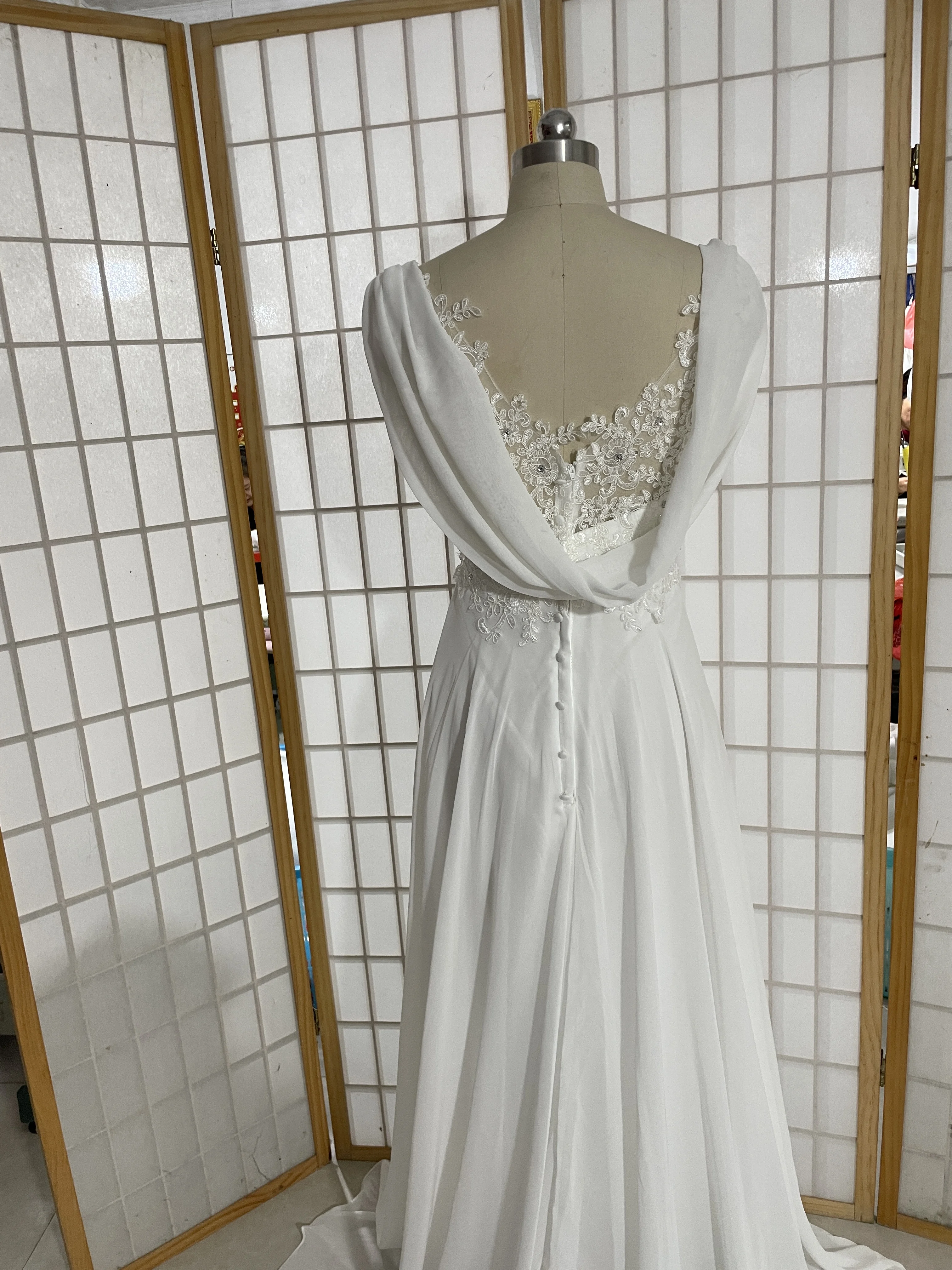 2024 ใหม่แฟชั่นผู้หญิงBackless Lightชุดแต่งงานเจ้าสาวไหล่ผลกําไรในรอบแฟชั่นชุดโฮสต์จัดเลี้ยงหมั้นสวมใส่